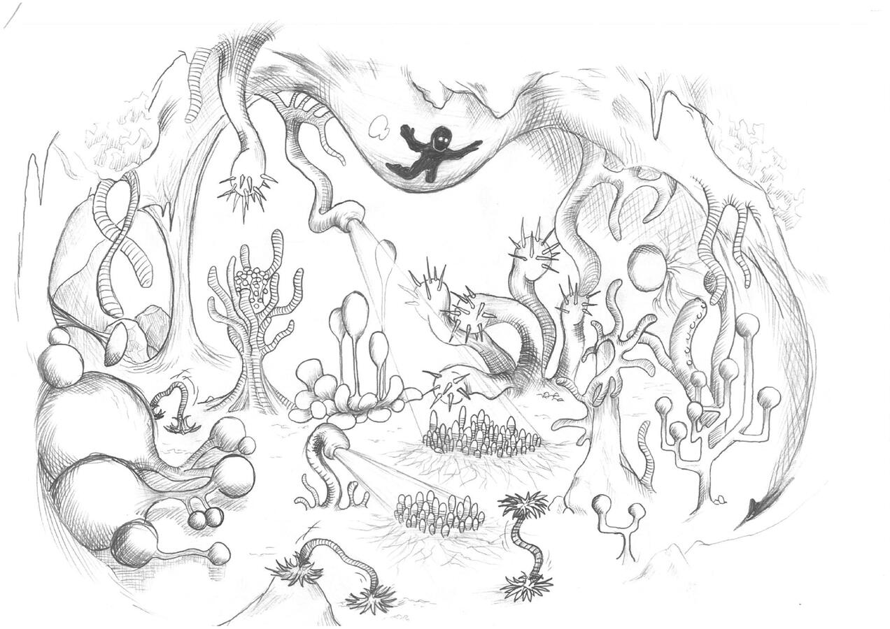 Unknown Ecology - I aimed to make the plants look as alien as possible, as if they were not of this Earth. My fascination with complex organic structures is especially visible here.