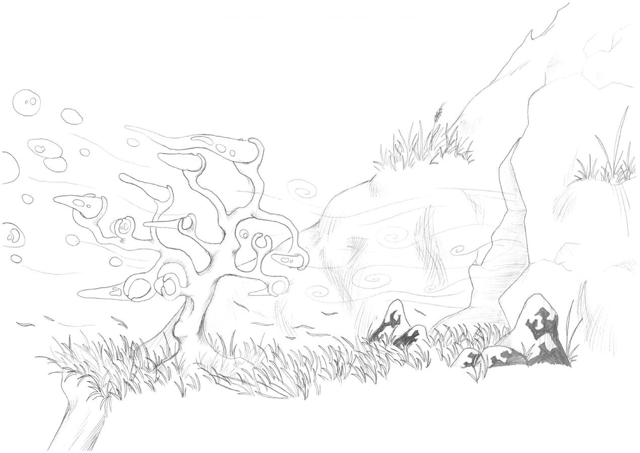 Bubble Tree - Trees are a joy to draw, and while this image focuses on the treetop, the book contains a corresponding Figure 39 that instead depicts the fractal structure forming beneath the soil, within the roots.