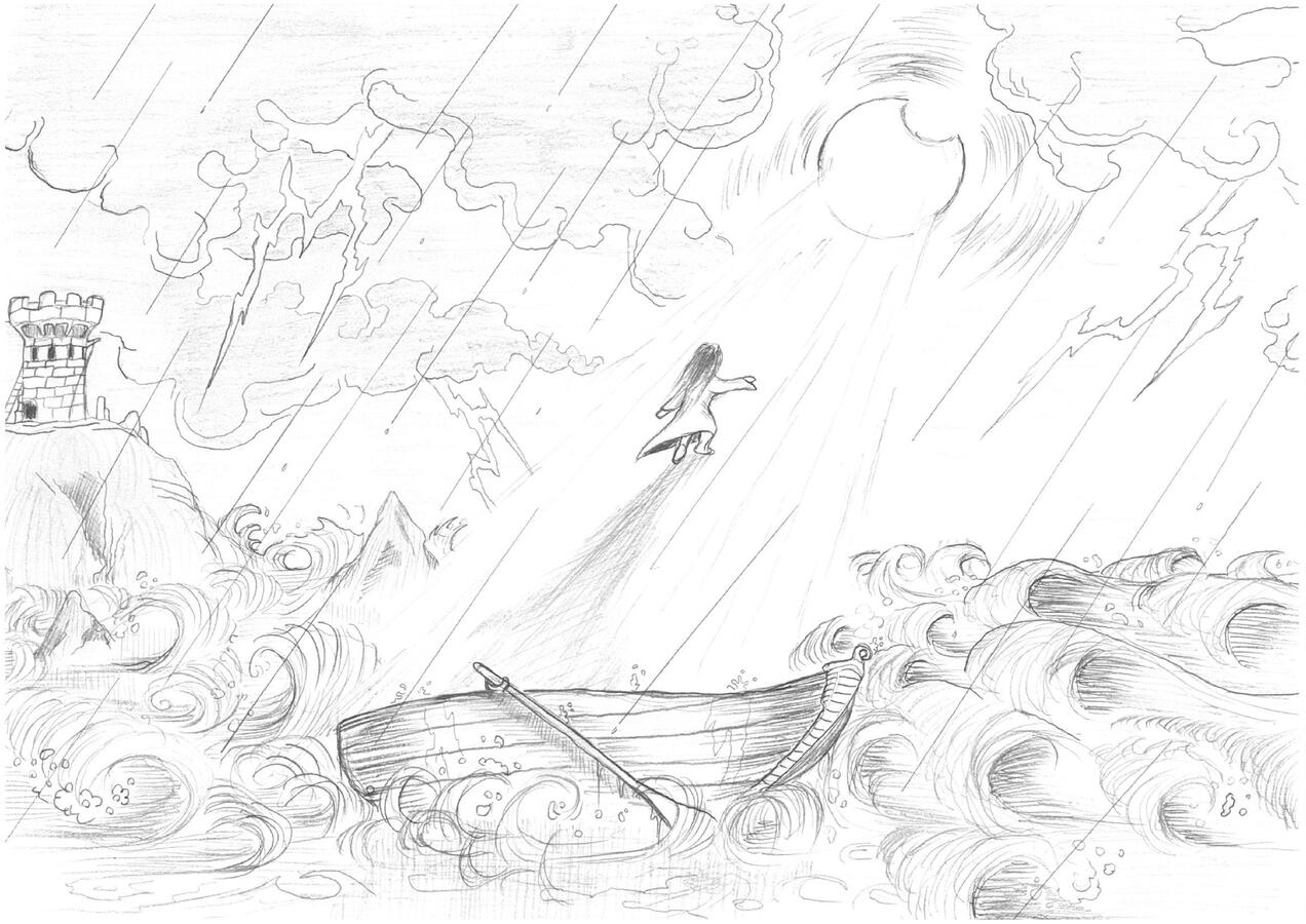 Moonlight Bridge - This theme of escaping an impossible situation also appears in the book, in the illustration “Figure 25. Field of Broken Discourses and the Silence of R1.”